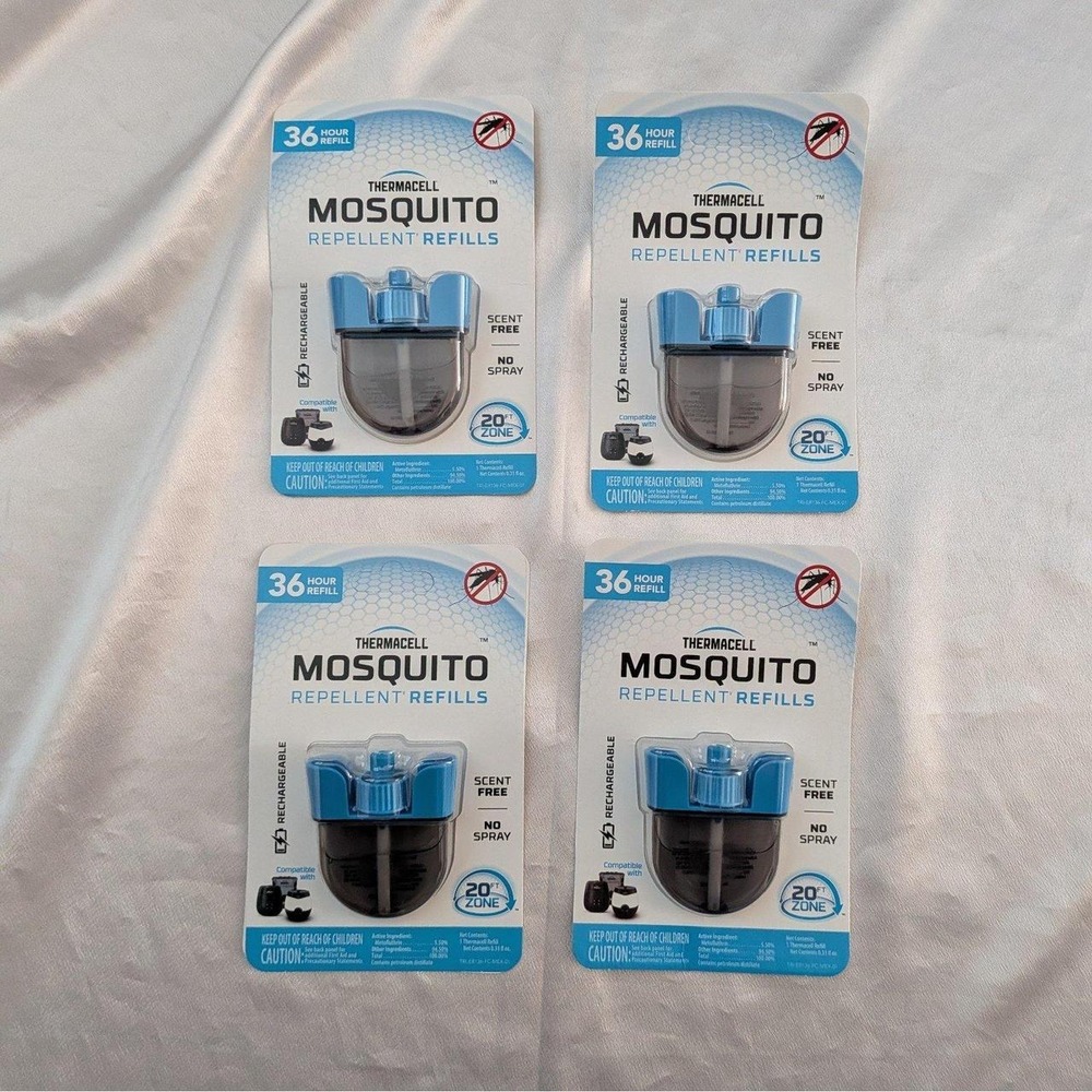 New Thermacell Mosquito Repellent Refills 36-Hour Refill Outdoor Set of 4